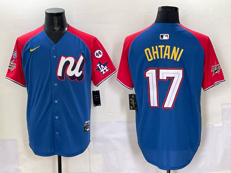 Men Los Angeles Dodgers #17 Ohtani Blue Nike 2025 MLB All star Jersey style 003